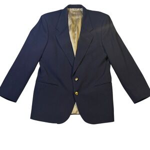 Austin Grey‎ 100% Pure Wool Navy Blue Blazer Men's Business Casual Jacket